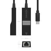 ADAPT.AISENS USB TIPO-C - RJ45 1000MBPS   A106-0765 