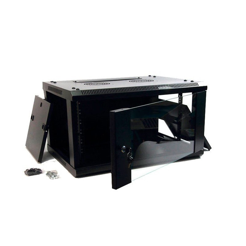 ARMARIO MURAL 19" PC-RACK 6U/  600 X 450 PUERTA CRISTAL