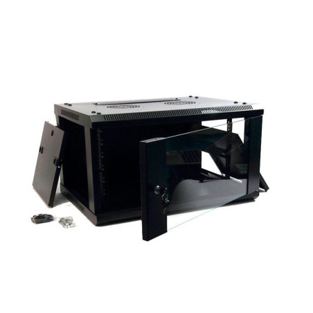 ARMARIO MURAL 19" PC-RACK 6U/  600 X 450 PUERTA CRISTAL