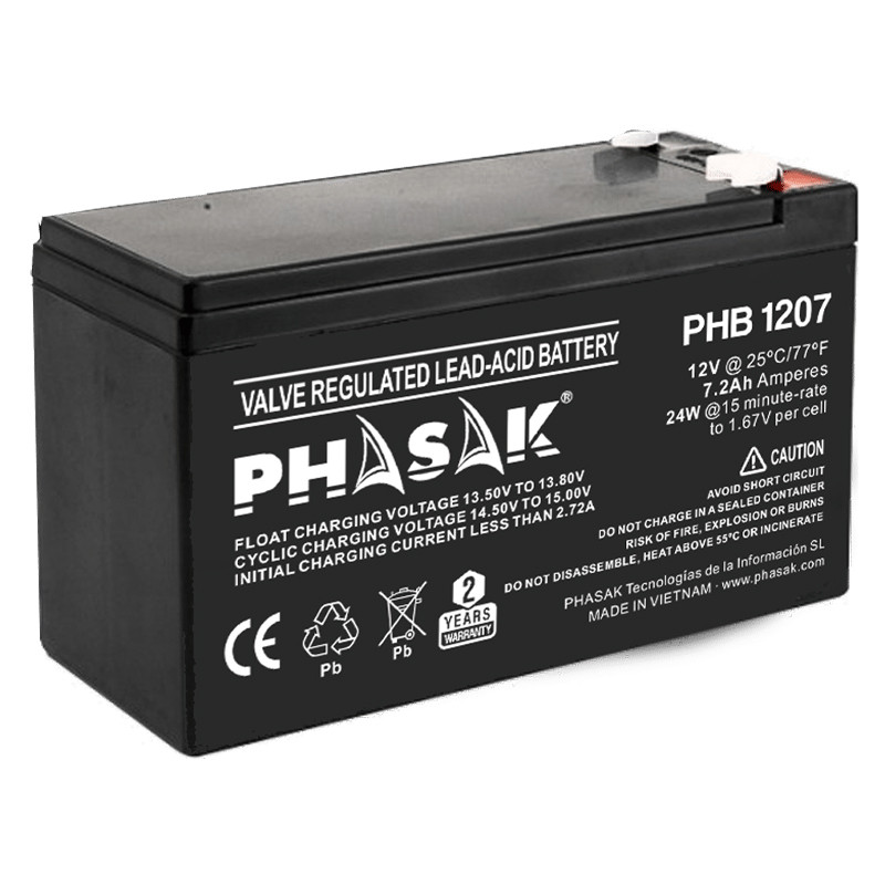 BATERIA SAI PHASAK PHB 1207 12V/7.2AH