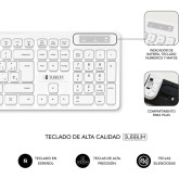 TECLADO+RATON SUBBLIM BUSINESS SLIM INALAMBRICO BLANCO