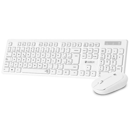 TECLADO+RATON SUBBLIM BUSINESS SLIM INALAMBRICO BLANCO