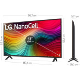 TV LG 43" 43NANO82T6B ULTRA HD 4K SMART TV WIFI
