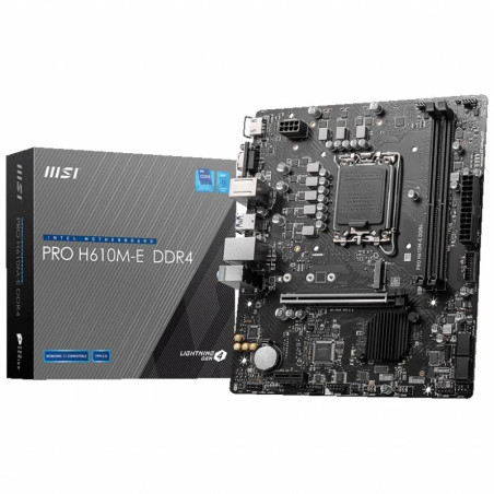 PLACA BASE MSI PRO H610M-E D4 1700 MATX 2XDDR4 