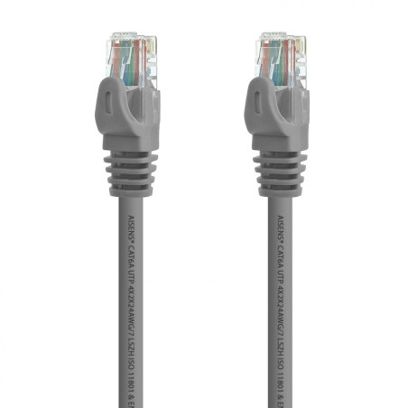 LATIGUILLO UTP/RJ45 AISESNS 0.50 MTR FLEXIBLE CAT6A GRIS