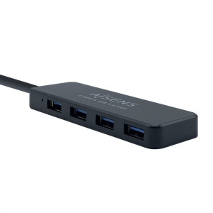 HUB USB AISENS 4XUSB 3.0 TIPO A MACHO  A106-0399  NEGRO 
