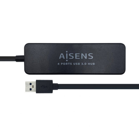 HUB USB AISENS 4XUSB 3.0 TIPO A MACHO  A106-0399  NEGRO 