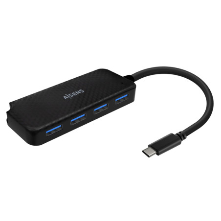 HUB USB AISENS 4XUSB 3.0 A/H 15CM  A109-0715  NEGRO 