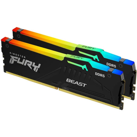 DIMM KINGSTON DDR5 FURY BEAST RGB 32GB KIT2 5600MHZ CL40