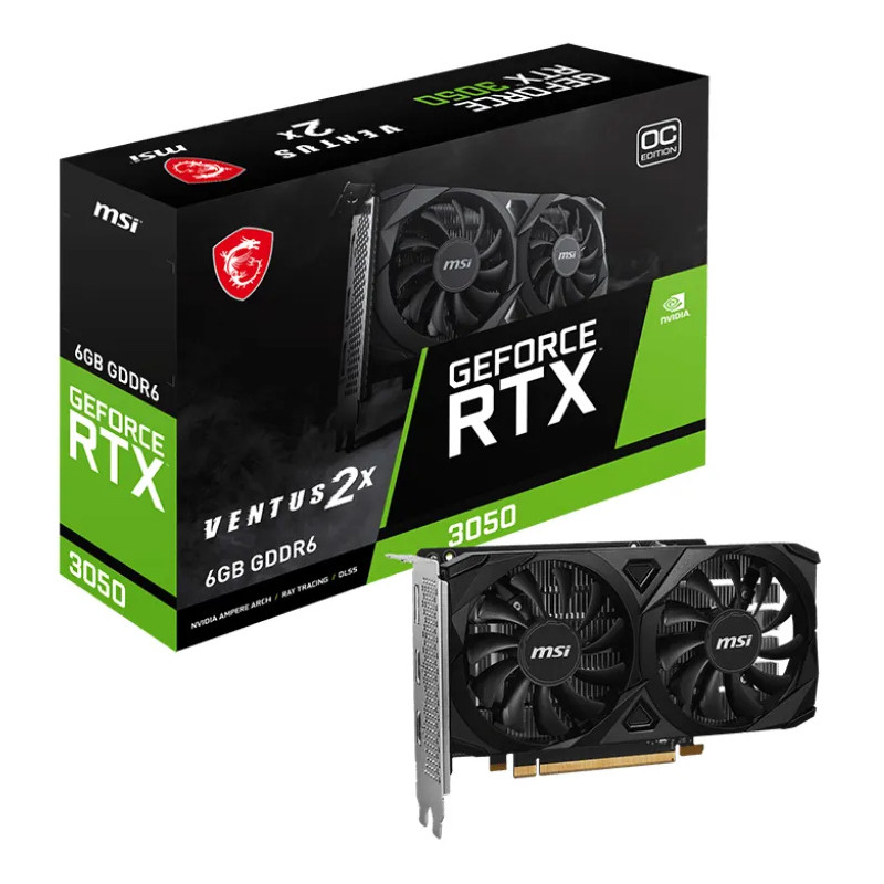 VGA MSI NVIDIA RTX GEFORCE 3050 VENTUS 2X E 6GB OC