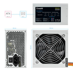 FUENTE ALIMENTACION TOOQ ATX 500W VENTILADOR 12CM