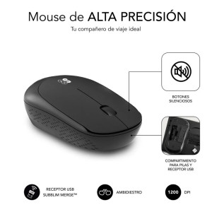 TECLADO + RATON SUBBLIM COMBO BUSINESS SLIM CSSW10 NEGRO