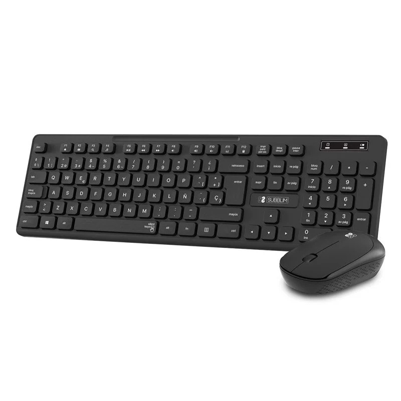 TECLADO + RATON SUBBLIM COMBO BUSINESS SLIM CSSW10 NEGRO
