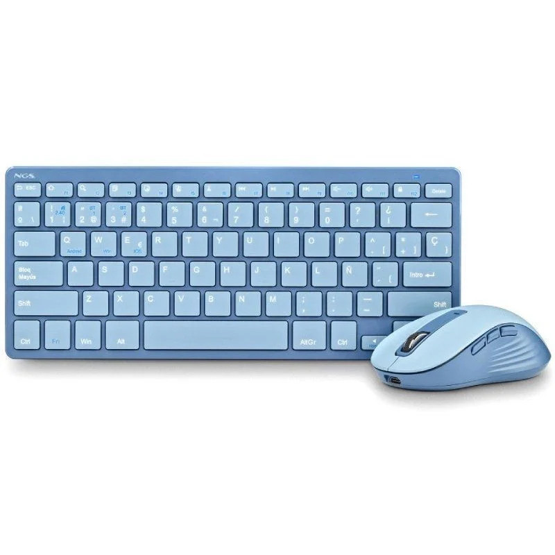 TECLADO+RATON INALAMBRICO NGS FANTASY KIT BLUE
