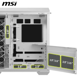 CAJA PC MSI MAG PANO 100R PZ   BLANCO