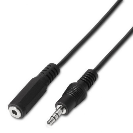 CABLE AISENS JACK 3.5 MACHO JACK 3.5 HEMBRA 1.50MT NEGRO