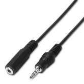 CABLE AISENS JACK 3.5 MACHO JACK 3.5 HEMBRA 1.50MT NEGRO
