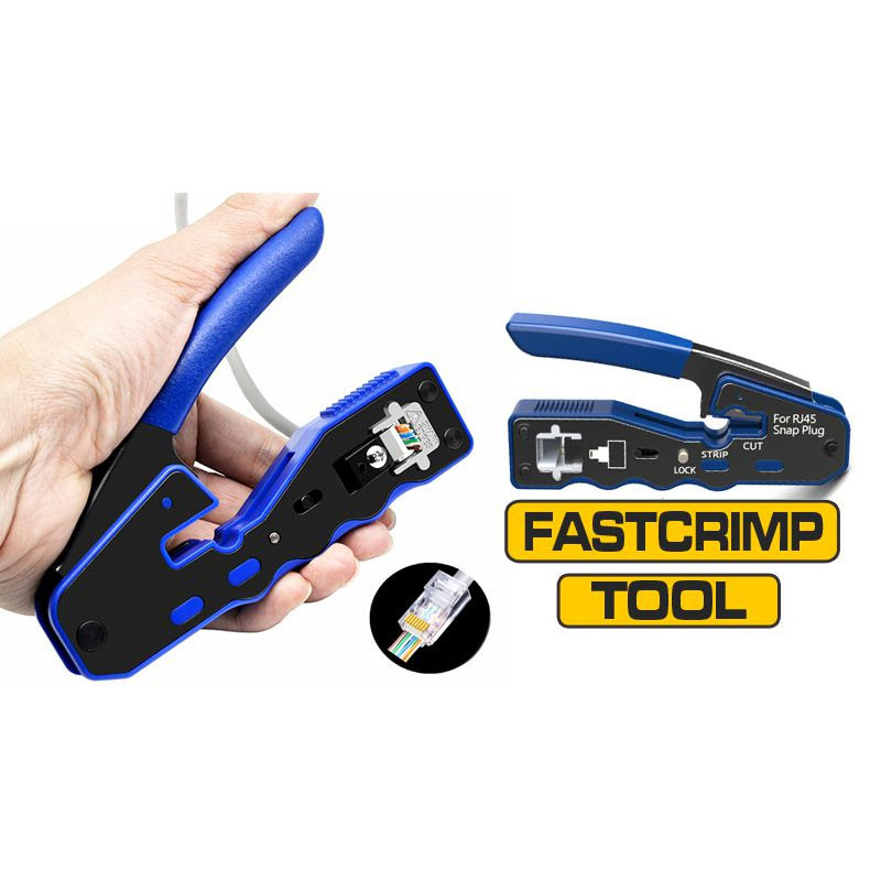 CRIMPADORA RJ45 FASTCRIMP PROFESIONAL CON PELACABLES TD 020