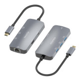 DOCKING USB TIPO-C AISENS ASUC-6P019-GR/1XHDMI/3XUSB/ 1XRJ45