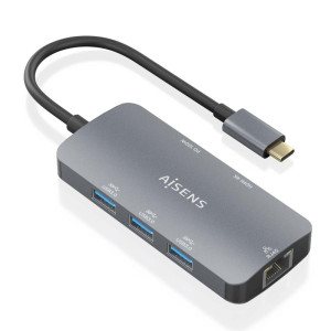 DOCKING USB TIPO-C AISENS ASUC-6P019-GR/1XHDMI/3XUSB/ 1XRJ45