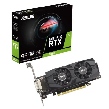 VGA ASUS GEFORCE RTX 3050 LP BRK OC 6GB GDDR6 COMP. PERF