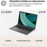 Portátil LG Gram 16Z90TL-G.AU88B Intel Core Ultra 7-258V/ 32GB/ 1TB SSD/ 16"/ Win11