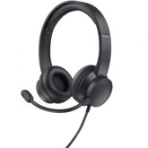AURICULARES TRUST HS-201 USB CON MICROFONO NEGROS