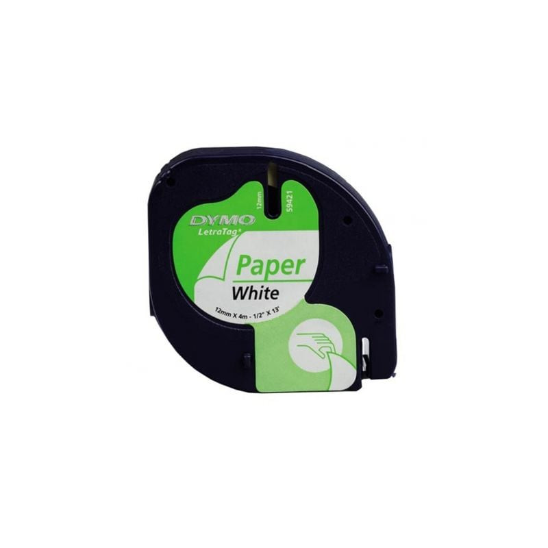 CINTA DYMO 12MM  BLANCO/NEGRO