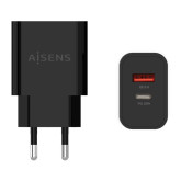 CARGADOR AISENS A110-0681 1USB TIPO C + USB-A 20W NEGRO