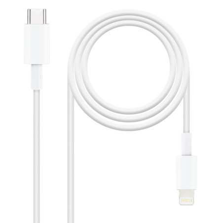 CABLE NANOCABLE USB 2.0 TIPO C/TIPO C MACHO 1M BLANCO      