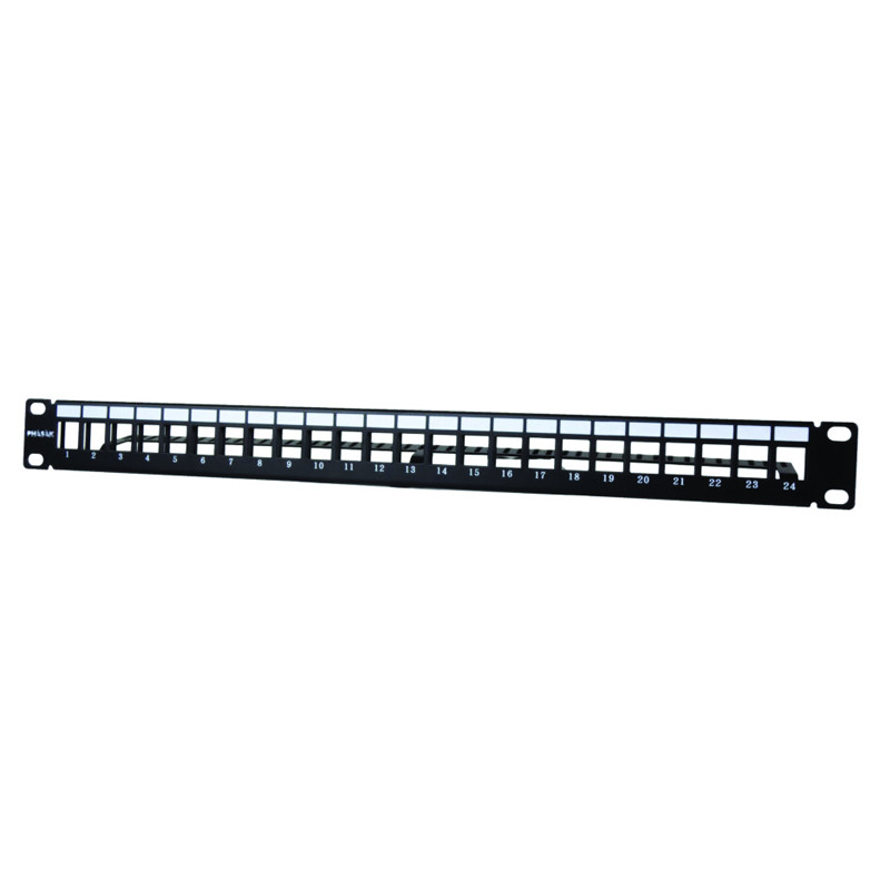 PATCH PANEL 19" PHASAK CAT.6 UTP 24/ 1U NEGRO PU3424