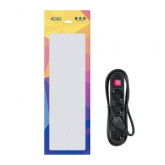 REGLETA ALIMEN.4 TOMAS DE CORRIENTE  NEGRA