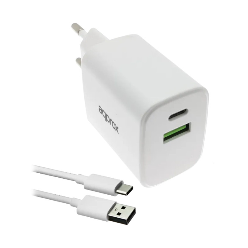 CARG.APPROX QC 1 X USB A+ 1 X USB C+ CABLE APPUSBWALL35W  