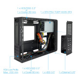 CAJA SOBREMESA SLILM TOOQ TQC-3008U3CD 500W LECTOR TARJETAS 