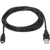 CABLE USB AISENS TIPO A MACHO A MINI B MACHO 1 M  NEGRO