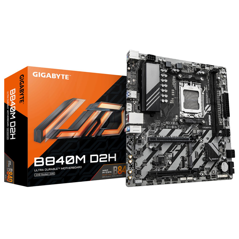PLACA BASE GIGABYTE B840M D2H M-ATX 2XDDR5 5600MHZ HDMI LAN 