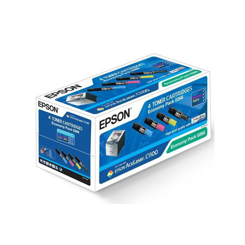 TONER EPSON ORIG. C1100/CX11N KIT 4 COLORES