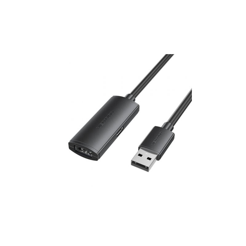 CABLE VENTION ALARGADOR USB 2.0 10M  NEGRO CBKBL