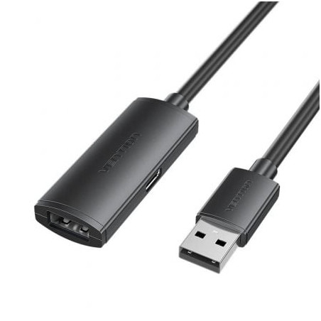 CABLE VENTION ALARGADOR USB 2.0 10M  NEGRO CBKBL
