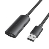 CABLE VENTION ALARGADOR USB 2.0 10M  NEGRO CBKBL