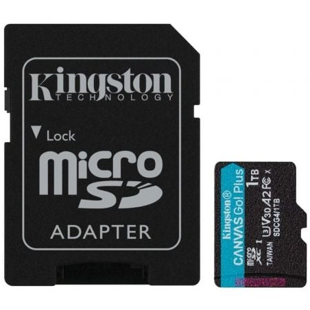 MICRO SD KINGSTON CANVAS GO! PLUS 1TB XC CON ADAPTADOR