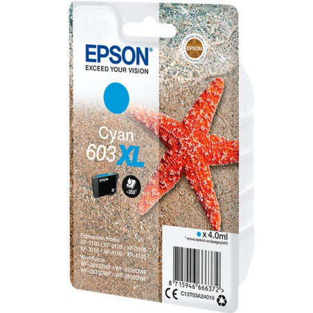 INK JET EPSON ORIGINAL C13T03A24010 603XL  CYAN