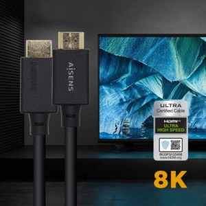 CABLE HDMI AISENS 2.1  8K HDMI MACHO HDMI MACHO 5 MT NEGRO