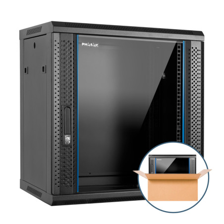 ARMARIO MURAL 19" PHASAK 18U PHO 3118 600X600 NEGRO PHO3118