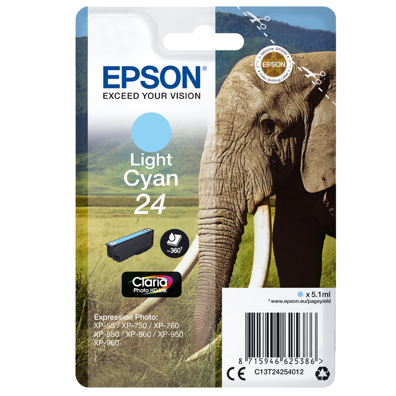 INK JET EPSON ORIG.C13T2425 CYAN LIGHT 