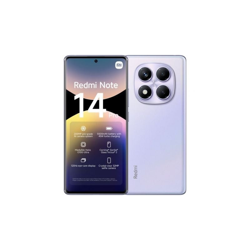 SMARTPHONE XIAOMI REDMI NOTE 14 PRO 8GB 256GB 6.67" PURPURA