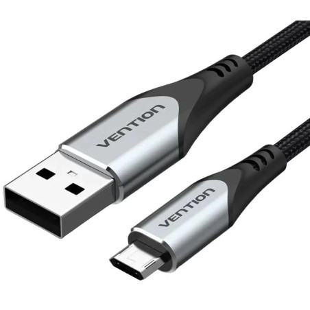 CABLE VENTION USB 2.0 MICROUSB MACHO A USB MACHO 1.5M GRIS