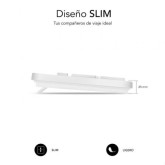 TECLADO SUBBLIM BUSINESS SLIM BLANCO