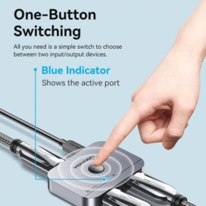 CONMUTADOR VENTION 8K HDMI 2.1 BIDIRECCIONALHEMBRA/USB-C HEM