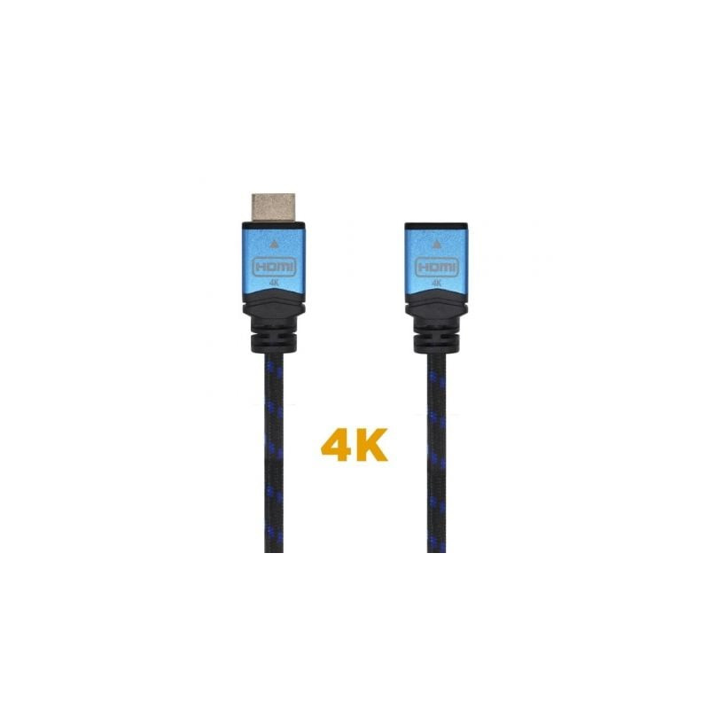 ALARGADOR AISENS HDMI MACHO A HDMI HEMBRA 3M NEGRO/AZUL A120